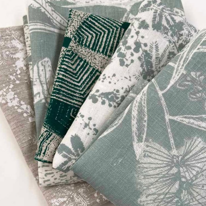 Print Ink Studio - Linen Table Runner - Natives - Eucalyptus