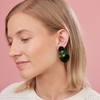 Martha Jean - Boat Earrings - Tortoise Green