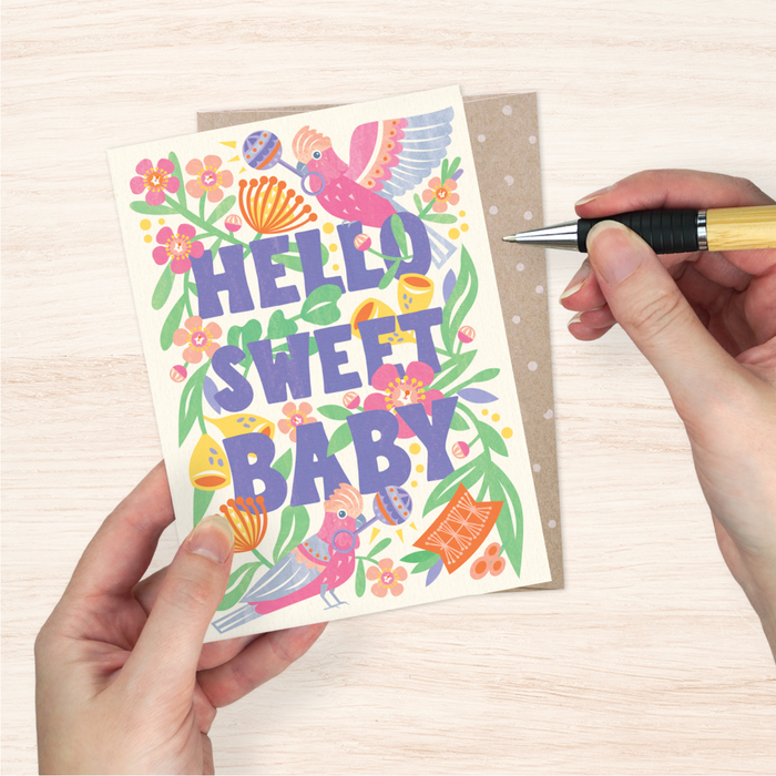Andrea Smith - Greeting Card - Baby Galahs