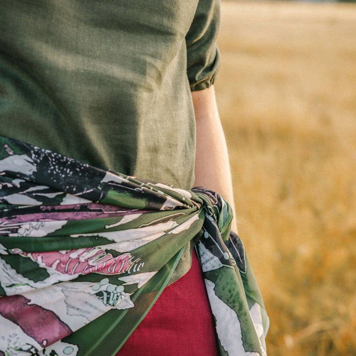 The Spotted Quoll Studio - Square Scarf - Bushcraft