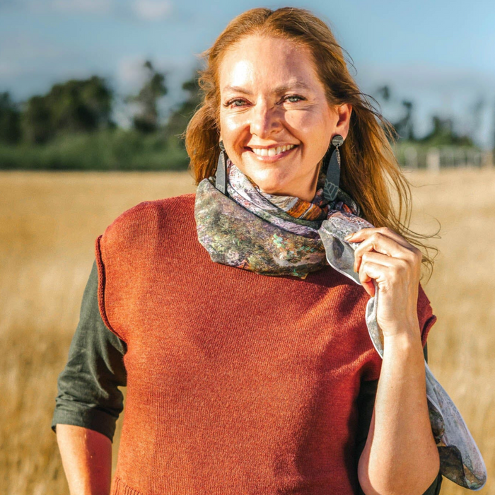 The Spotted Quoll Studio - Square Scarf - Forest Floor