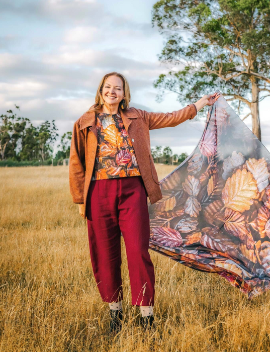 The Spotted Quoll Studio - Square Scarf - Fagus Fall