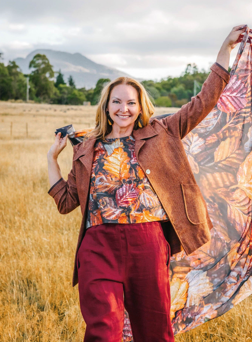 The Spotted Quoll Studio - Square Scarf - Fagus Fall