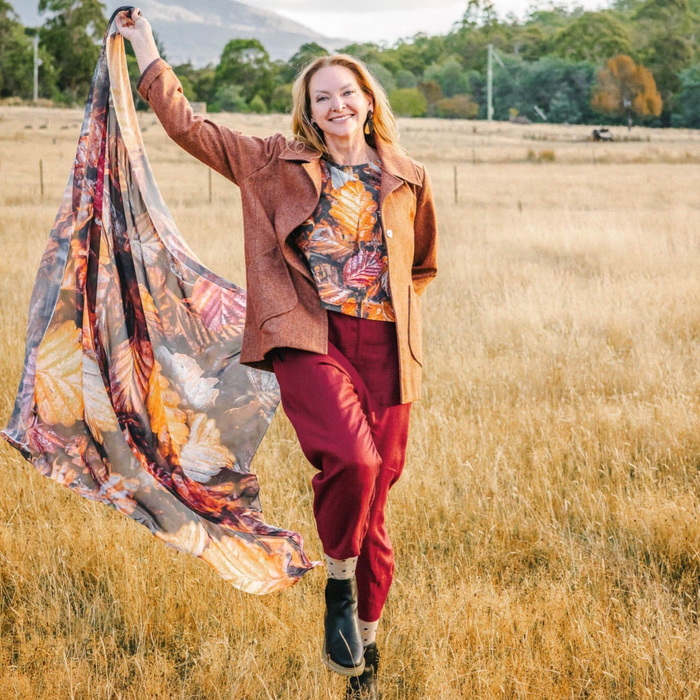 The Spotted Quoll Studio - Square Scarf - Fagus Fall