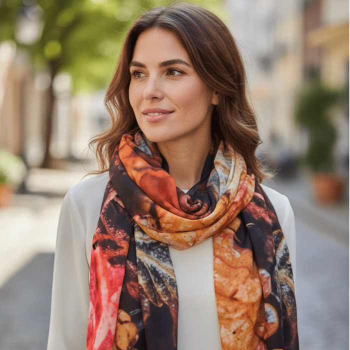 The Spotted Quoll Studio - Square Scarf - Fagus Fall