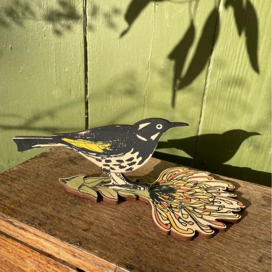 Bridget Farmer - Standing Bird - Holland Honeyeater