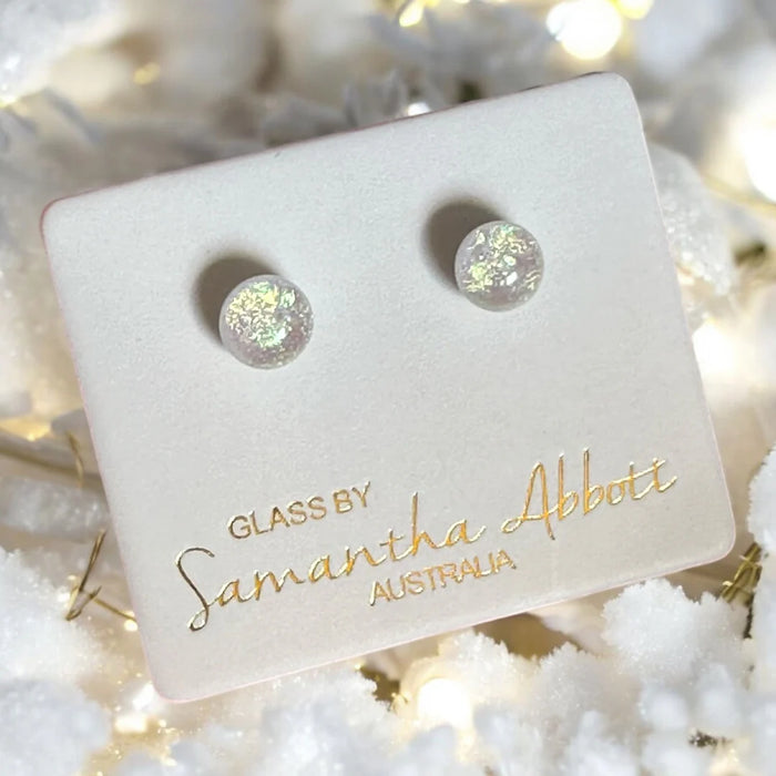 Samantha Abbott - Glass Stud Earrings - Stardust