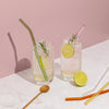Sucker - Glass Drinking Straws - Set of 6 - Multicoloured