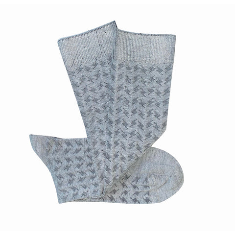 Tightology - Surface - Long Cotton Socks - Silver
