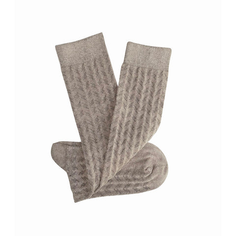 Tightology - Surface - Long Cotton Socks - Taupe
