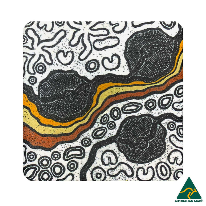 Utopia Australia - Neoprene Coaster - Delvine Petyarre - My Country 2023