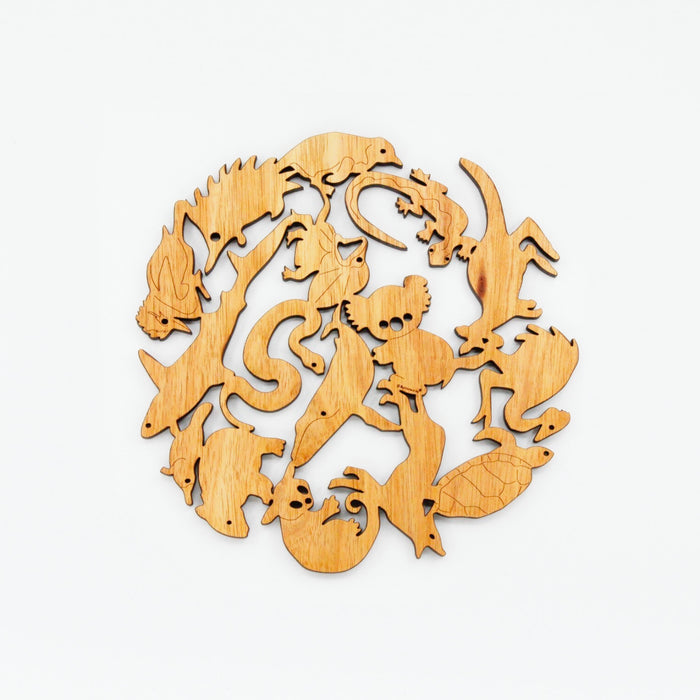 Buttonworks - Timber Trivet - Animals