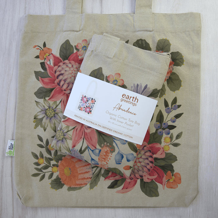 Earth Greetings - Organic Cotton Tote Bag - Abundance
