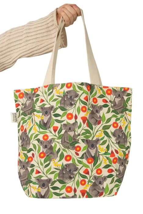 Earth Greetings - Organic Cotton Tote Bag - Australian Koalas