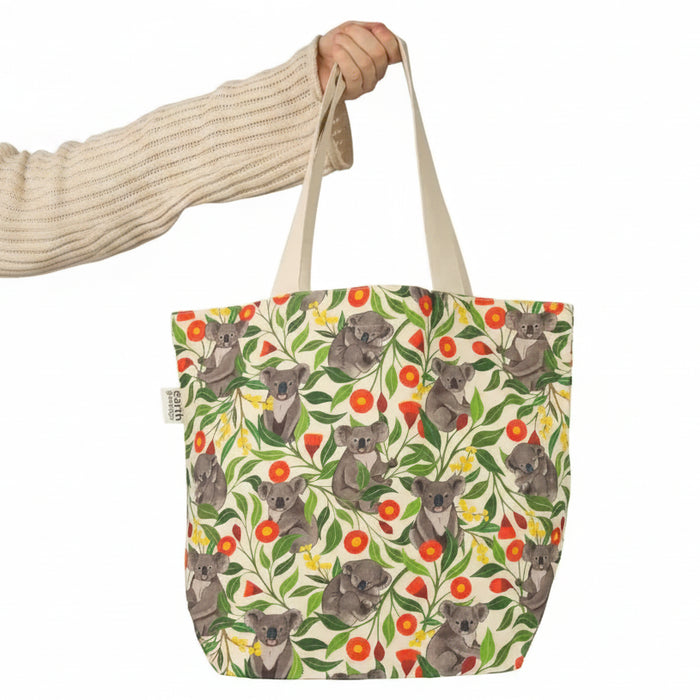 Earth Greetings - Organic Cotton Tote Bag - Australian Koalas
