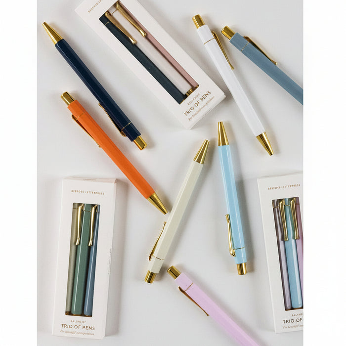Bespoke Letterpress - Seaside Trio of Pens