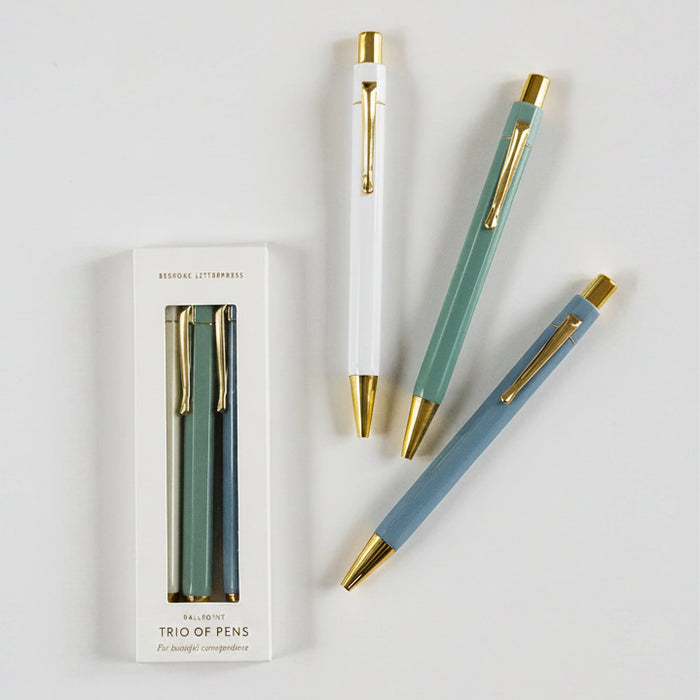 Bespoke Letterpress - Seaside Trio of Pens