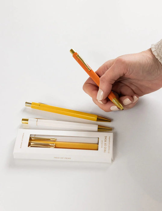 Bespoke Letterpress - Citrus Trio of Pens