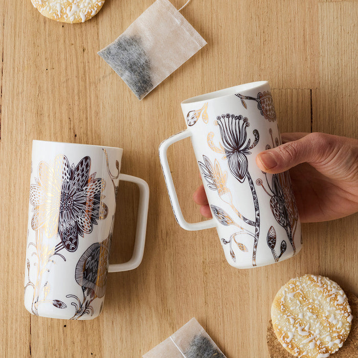 Angus & Celeste - Tall Tea Mug - Golden Moment