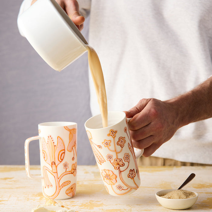 Angus & Celeste - Tall Tea Mug - Pink Sienna Jungle