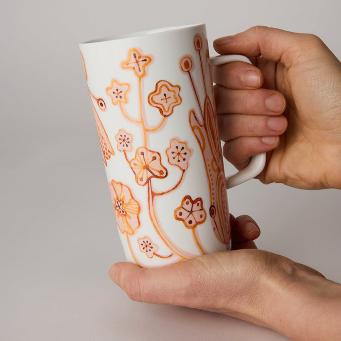 Angus & Celeste - Tall Tea Mug - Pink Sienna Jungle