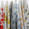 Femke Textiles - Linen Tea Towel - Grass Trigger in Pomegranate
