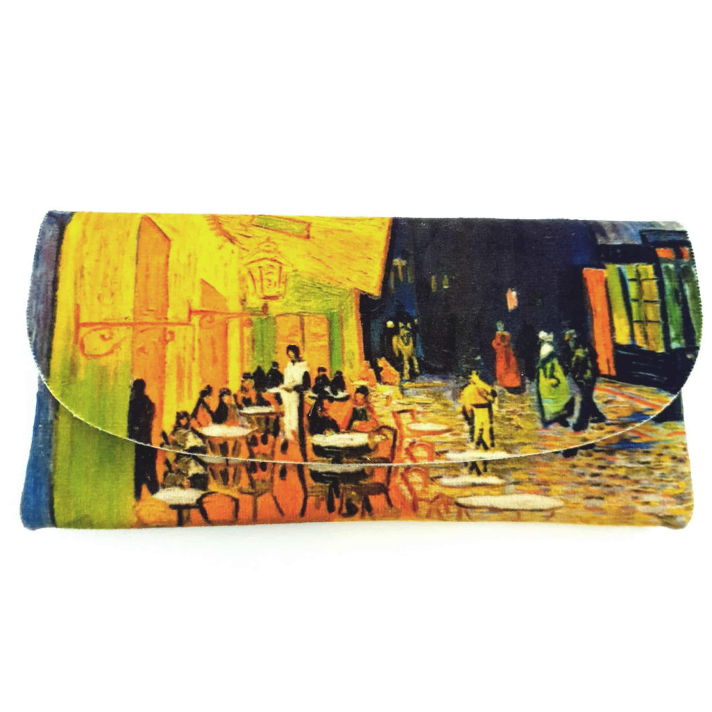 Colorathur - Velour Glasses Case - Envelope Style - Van Gogh - Terrace of the Cafe