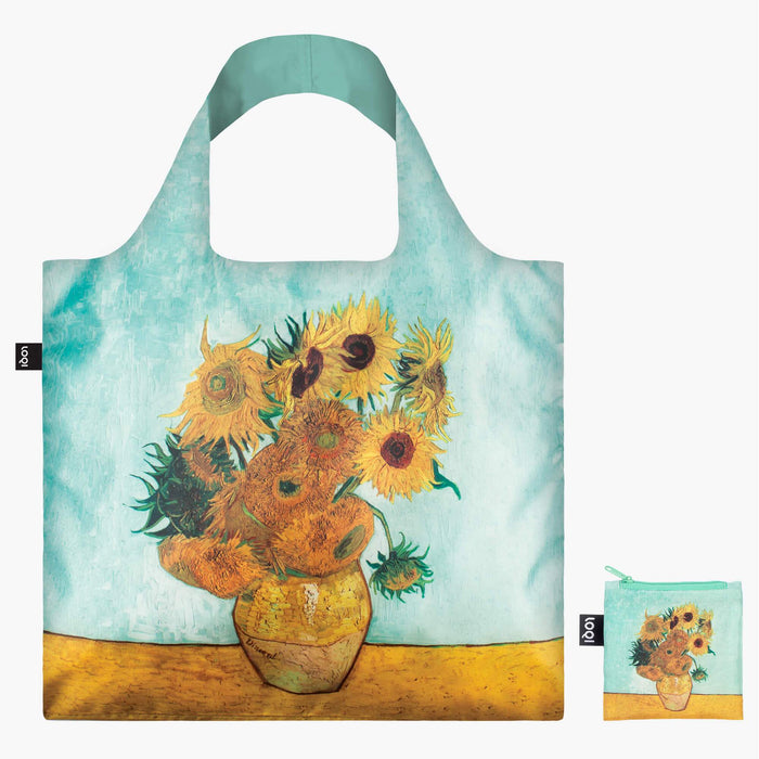 LOQI - Recycled Shopping Bag - Vincent Van Gogh - Vase with Sunflowers