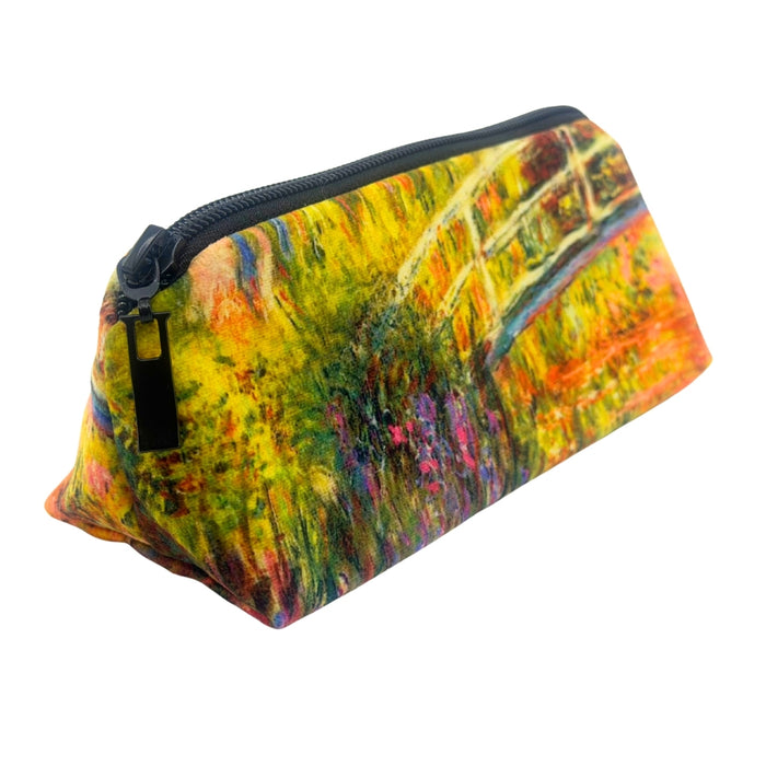 Velour Ziptop Bag-  Monet - Le Pont Japonais