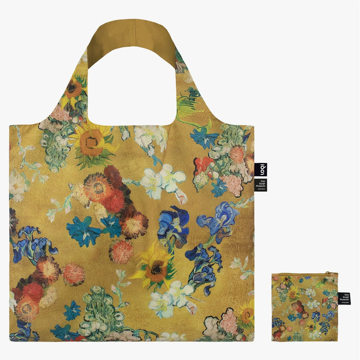 LOQI - Recycled Shopping Bag - VAN GOGH - MUSEUM Gold Flower