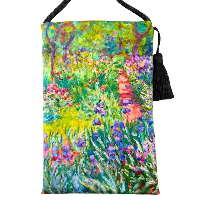 Colorathur - Velour Shoulder Pouch- Monet - Garden at Giverny