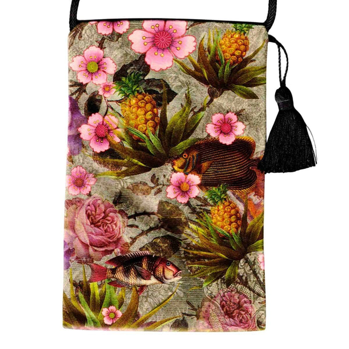 Colorathur - Velour Shoulder Pouch- Isabelle Frioux - Loiseau Ananas