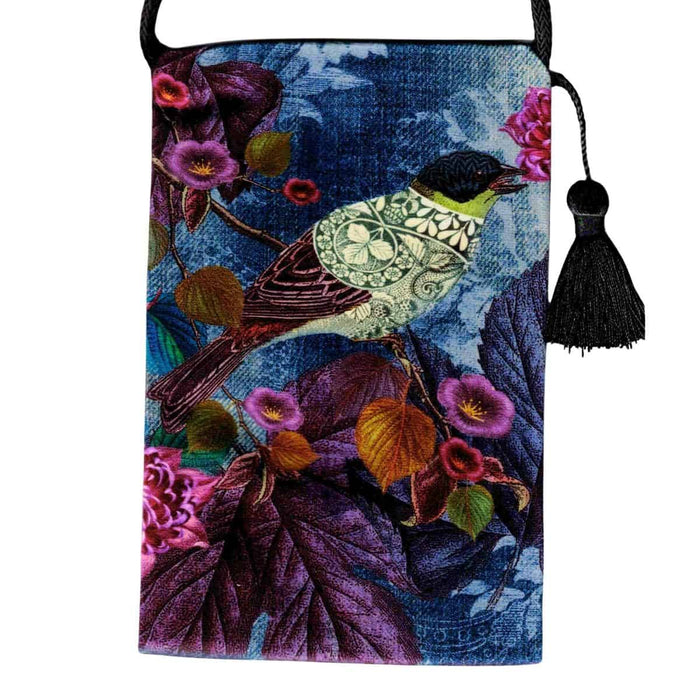 Colorathur - Velour Shoulder Pouch- Isabelle Frioux - Bird & Lace