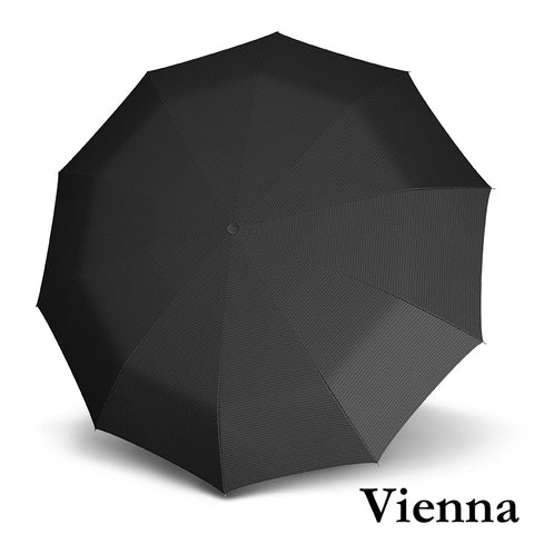 Doppler - Large Carbonsteel Long Umbrella - Vienna Micro Check