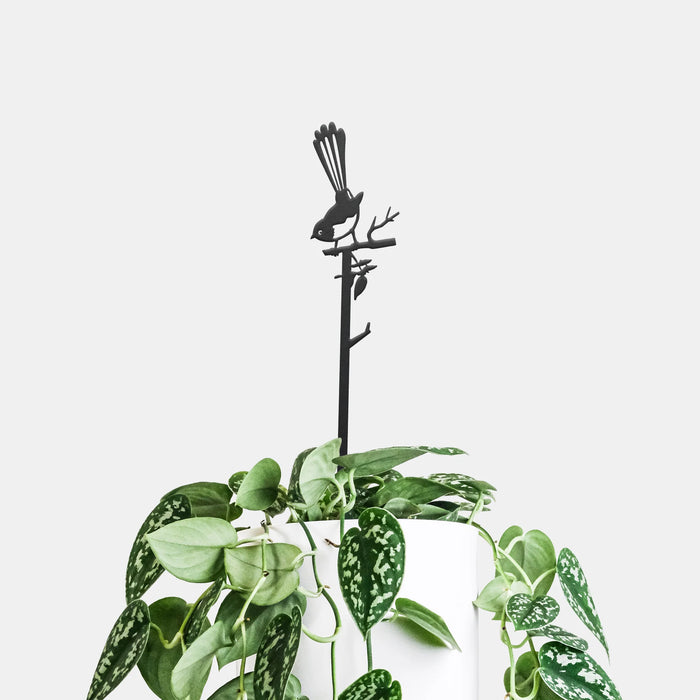 Metalbird - Plant Stake - Willie Wagtail