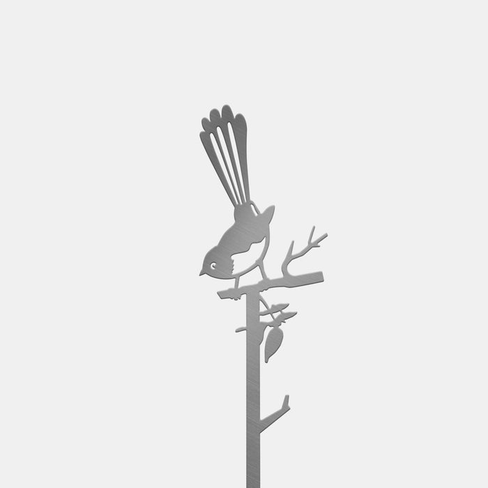 Metalbird - Plant Stake - Willie Wagtail