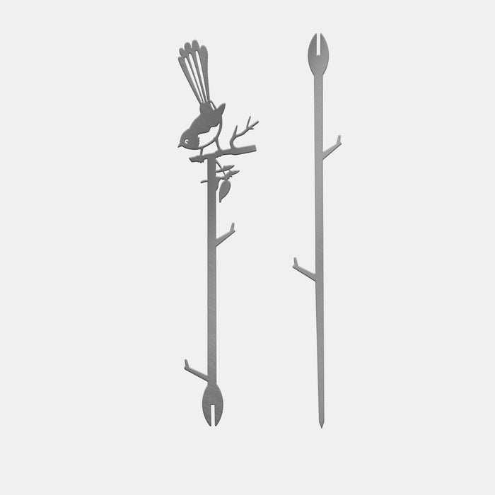 Metalbird - Plant Stake - Willie Wagtail