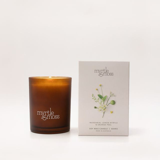 Myrtle & Moss - Soy Wax Candle - Mandarin, Lemon Myrtle & Orange Peel