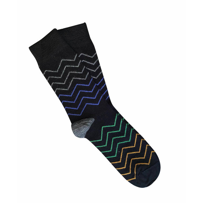 Tightology - Waves - Merino Socks - Black