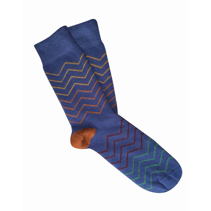 Tightology - Waves - Merino Socks - Blue