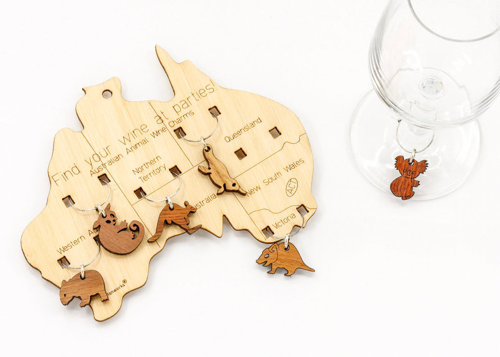 Buttonworks - Wine Glass Charms - Animals
