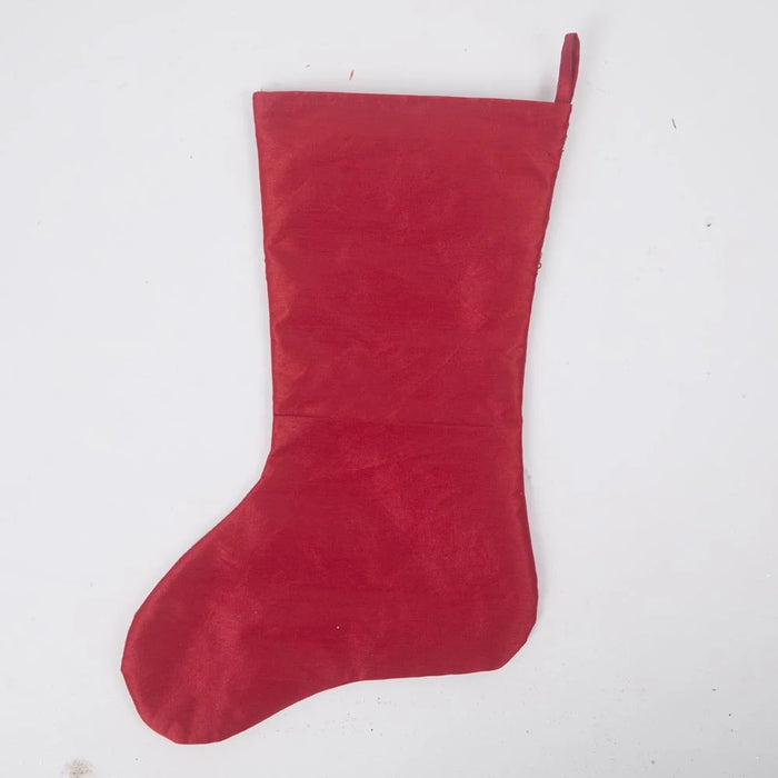 Velvet & Vixen - Silk Meander Christmas Stocking - Red