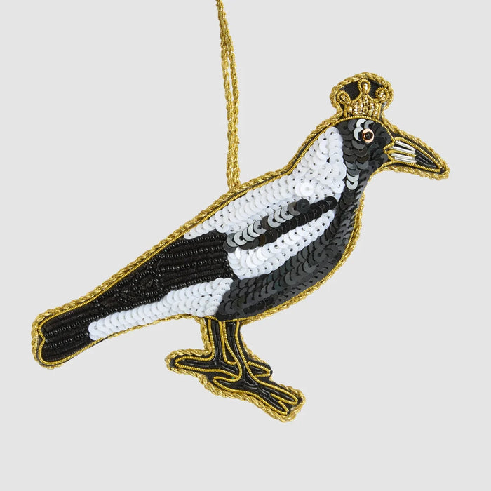 Velvet & Vixen - Christmas Tree Decoration - Shiny Bandit Magpie