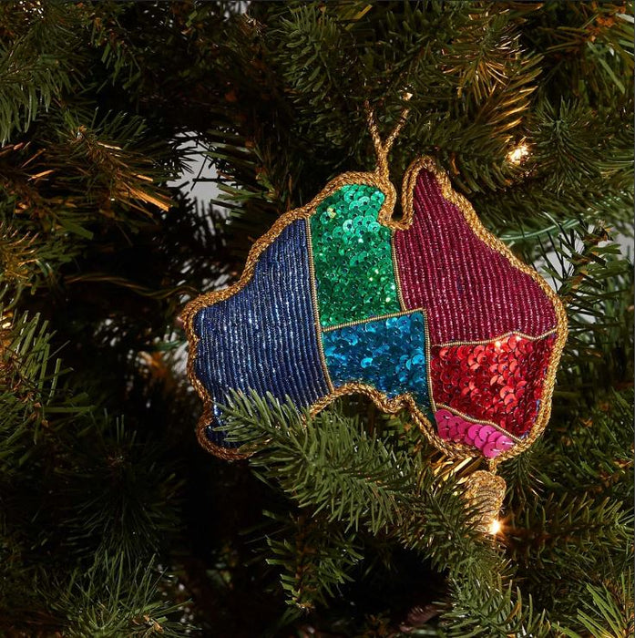 Velvet & Vixen - Christmas Tree Decoration - Australia Ferever Sequin