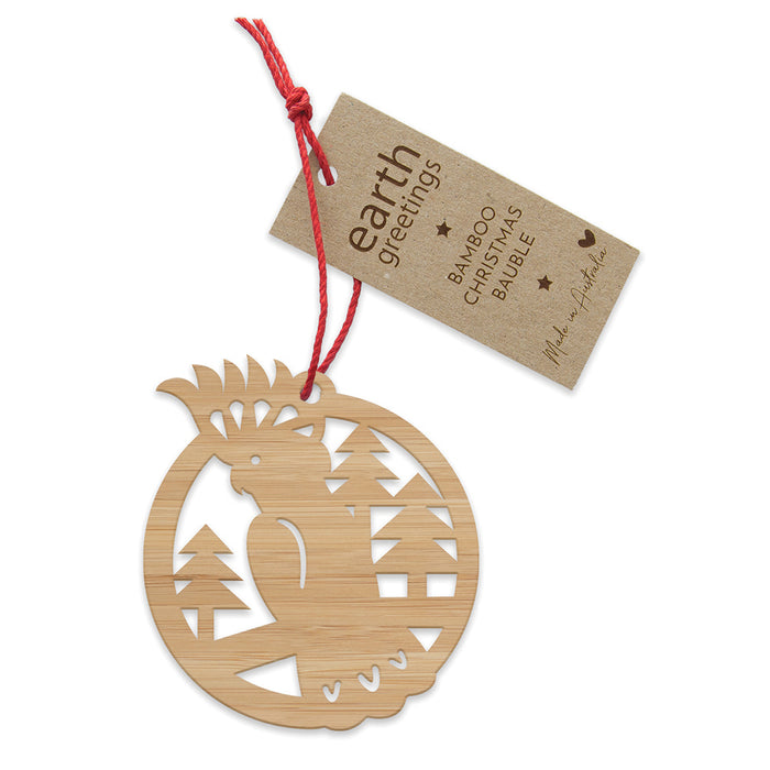 Earth Greetings - Bamboo Bauble - Pink Cockatoo