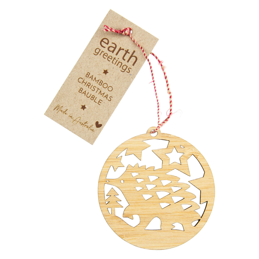 Earth Greetings - Bamboo Bauble - Starry Echidna