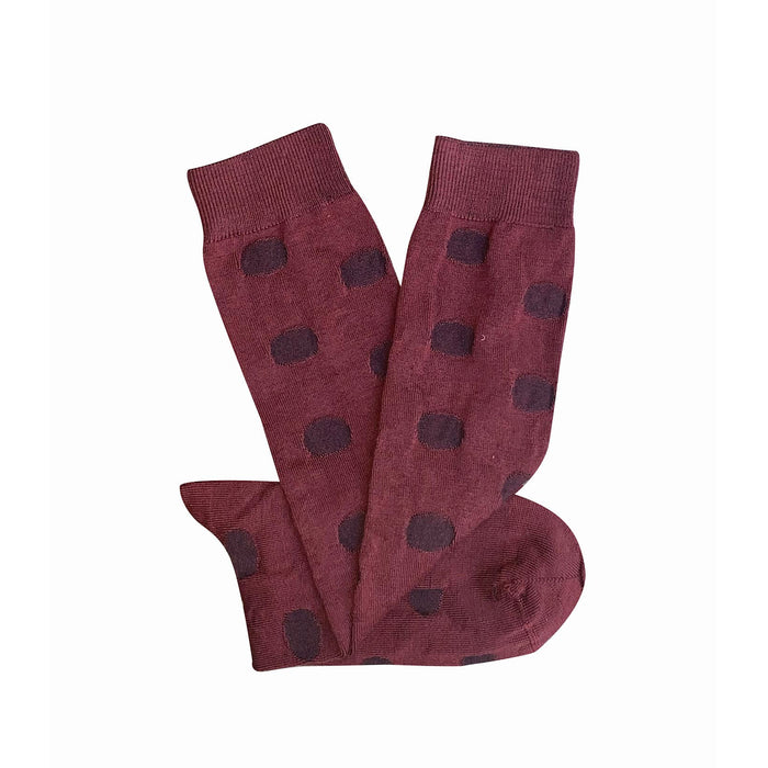 Tightology - Yayoi - Long Merino Socks - Burgundy