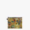 LOQI - Set of 3 Recycled Zip Pockets - Vincent Van Gogh - Flower Pattern