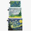 LOQI - Set of 3 Recycled Zip Pockets - Vincent Van Gogh