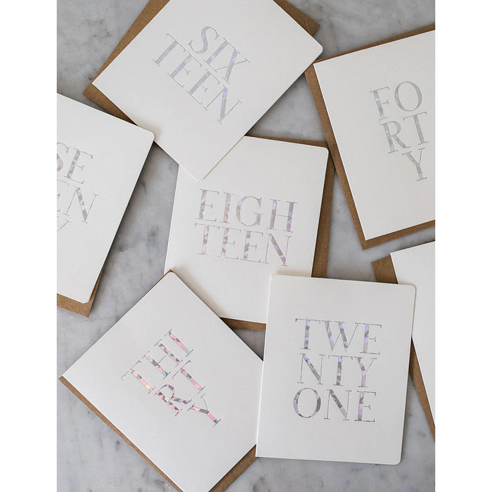 Bespoke Letterpress - Birthday Card - Twenty-One